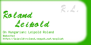 roland leipold business card